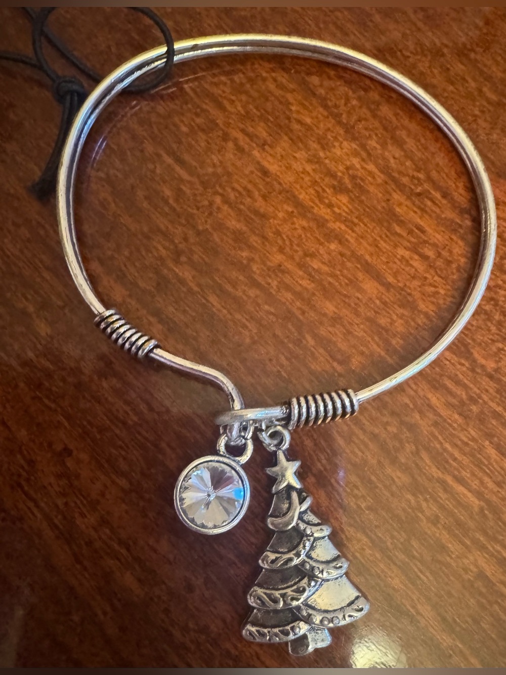 Bracelet Christmas Tree Bracelet with Clear Crystal Accent **NWT**
